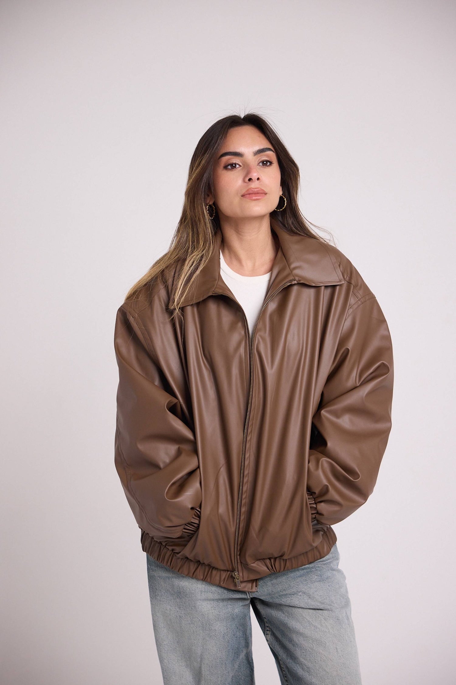 Vanilla Latte Bomber Jacket